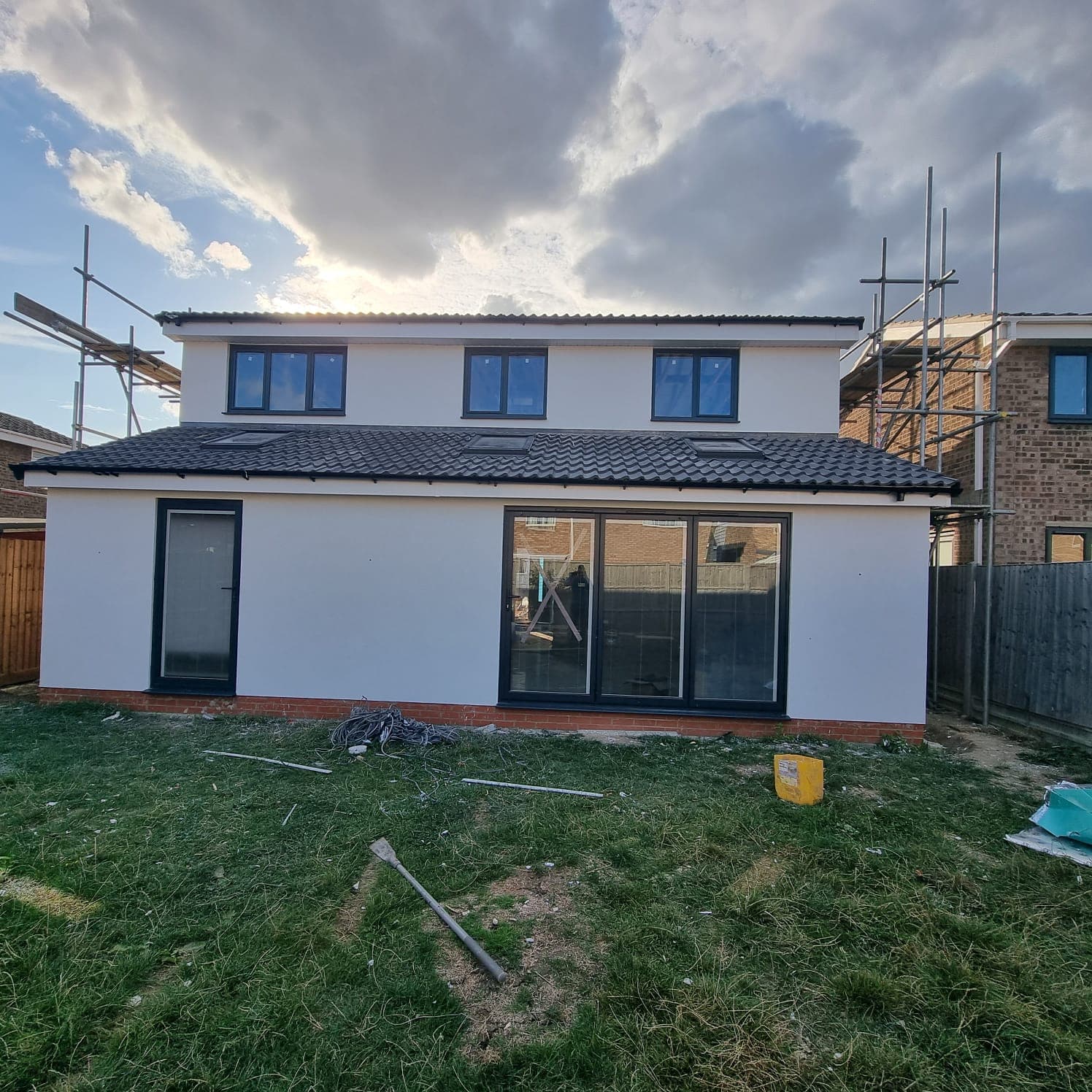 Property after external wall insulation and rendering